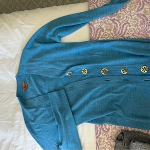 Aqua blue Tory Burch sweat